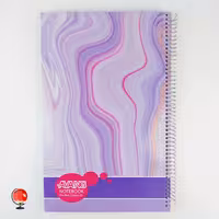 دفتر مشق 100 برگ رحلی سیمی جلد سخت طرح ابر و باد آونگ