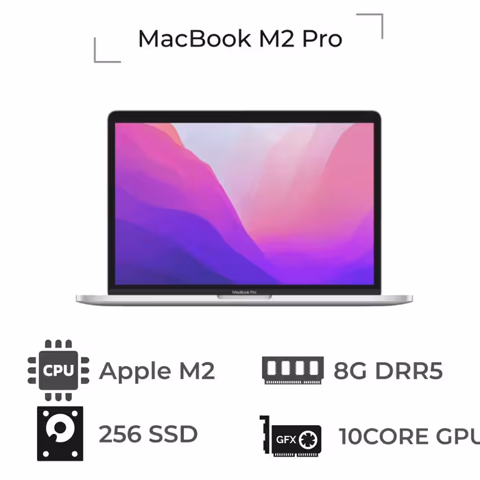 مک بوک اپل 13 اینچی مدل MacBook M2 Pro MNEP3-8GB-256GB