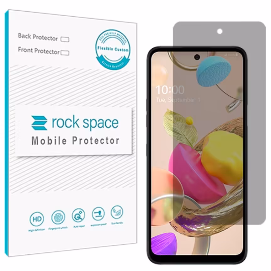 گلس پرایوسی (حریم شخصی)نانو و ضد ضربه گوشی ال جی K42 برند راک اسپیس 