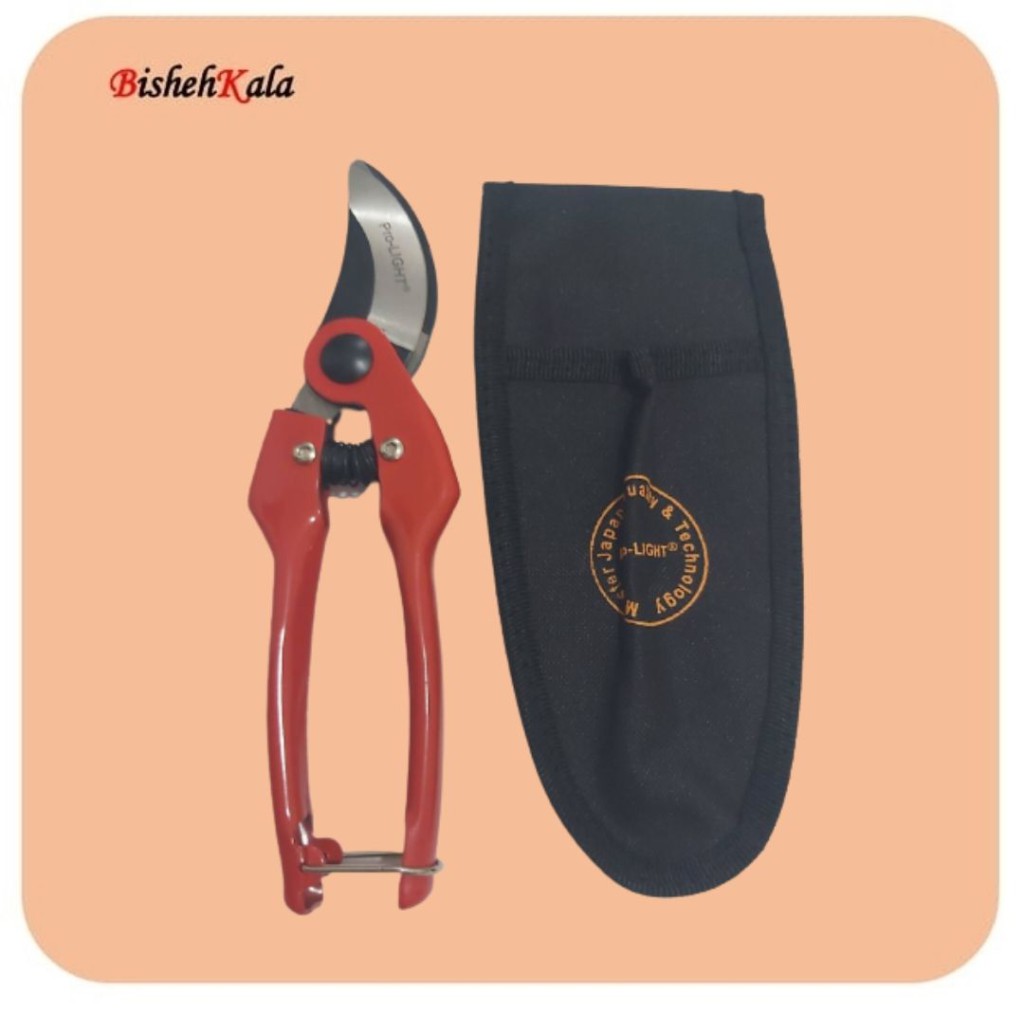 قیچی باغبانی LIGHT لایت مدل 3164 همراه با کیف برزنتی محافظ کمری