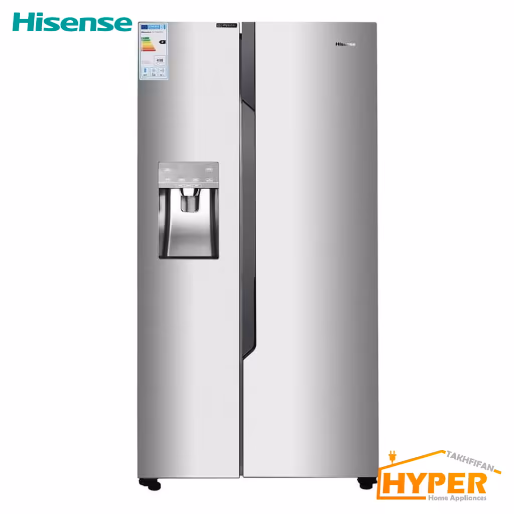 یخچال فریزر ساید بای ساید هایسنس RC-71SS4SA نقره ای