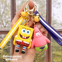 جاسوییچی ( سرکلیدی ) و آویز کیف سیلیکونی اورحینال باب اسفنجی و پاتریک