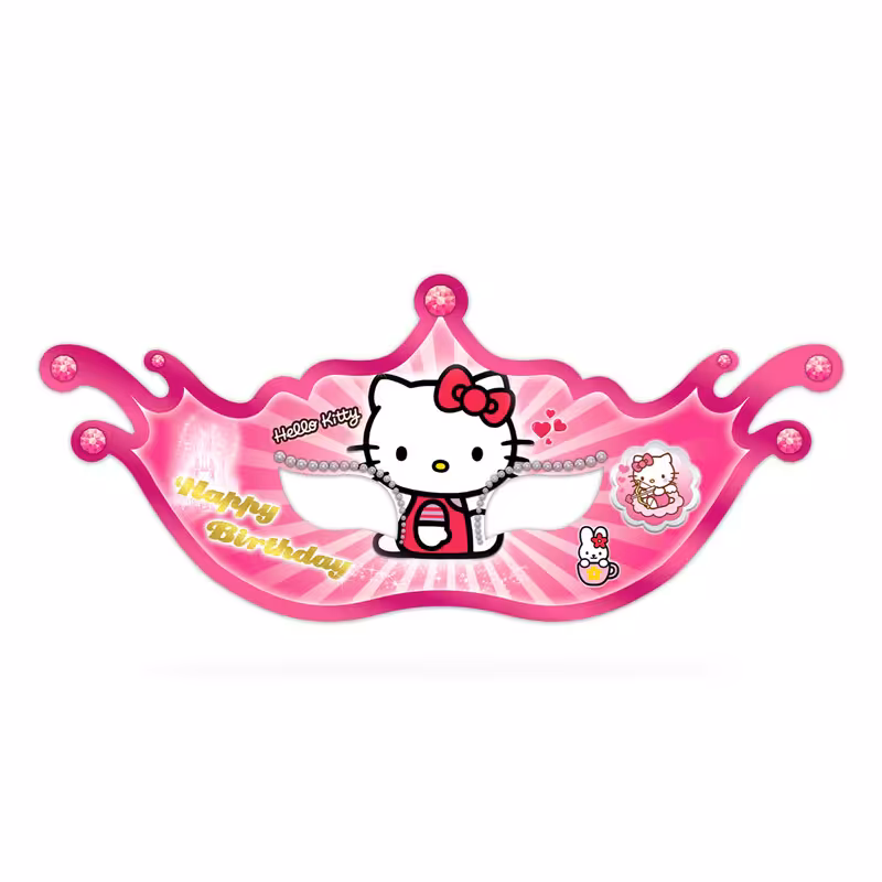  نقاب بالماسکه تولد طرح کیتی بسته 6 عددی