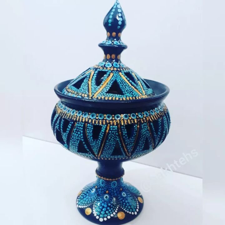شکلات خوری نقطه کوبی شده سفالی🌹
