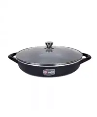 ‫تابه سایز 28 گرانیت طرح ایتالیا B (دو دسته)‬‏ برند ام جی اس MGS کد کالا/رنگ مشکی