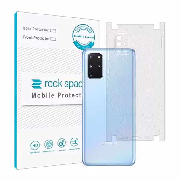گلس محافظ پشت گوشی سامسونگ S20 plus مدل نانو هیدروژل مات برند راک اسپیس سایز M کد4504