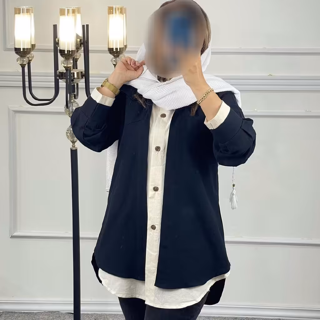 شومیز جاناداکرون اعلا سبزتیره سبزکله غازی مشکی