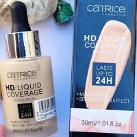 کرم پودر روزانه کاتریس HD با پوشش بالا اصلی و لیبل دار Catrice HD 