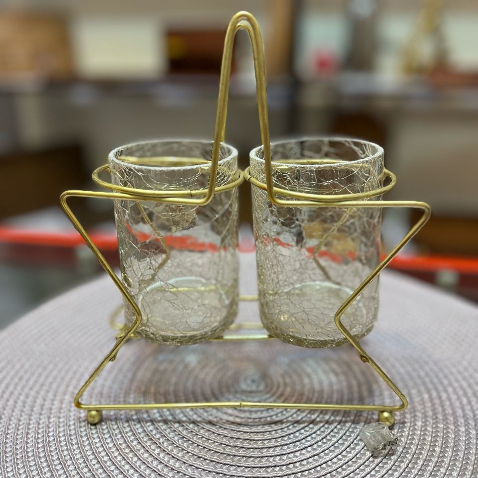جای قاشق و چنگال فلزی و شیشه مدل ستاره شیک و فانتزی برای روی میز و سر سفره