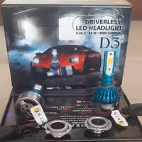 هدلایت سه رنگ فلشر دار پایه H7 بسته دو عددی h7 ارسال رایگان 