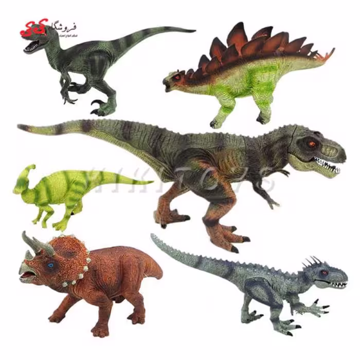 اسباب بازی فیگور دایناسورمدل ژوراسیک موزیکال ست6 عددی DINOSAUR PLAYS SET KL11006