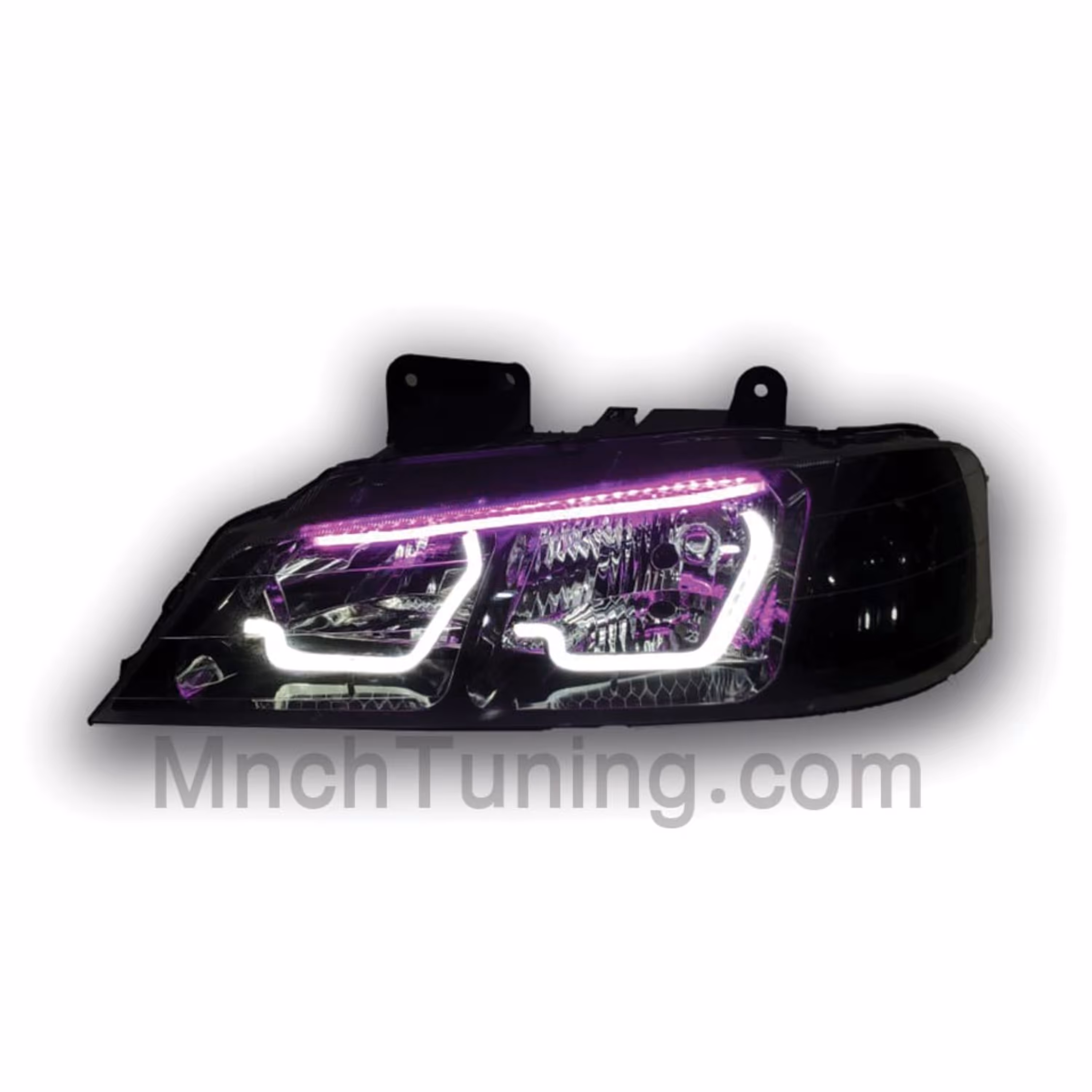 چراغ اسپرت پرشیا طرح آی ایت ( سفید ابرو صورتی ) برند منچ دوعدد چپ و راست
