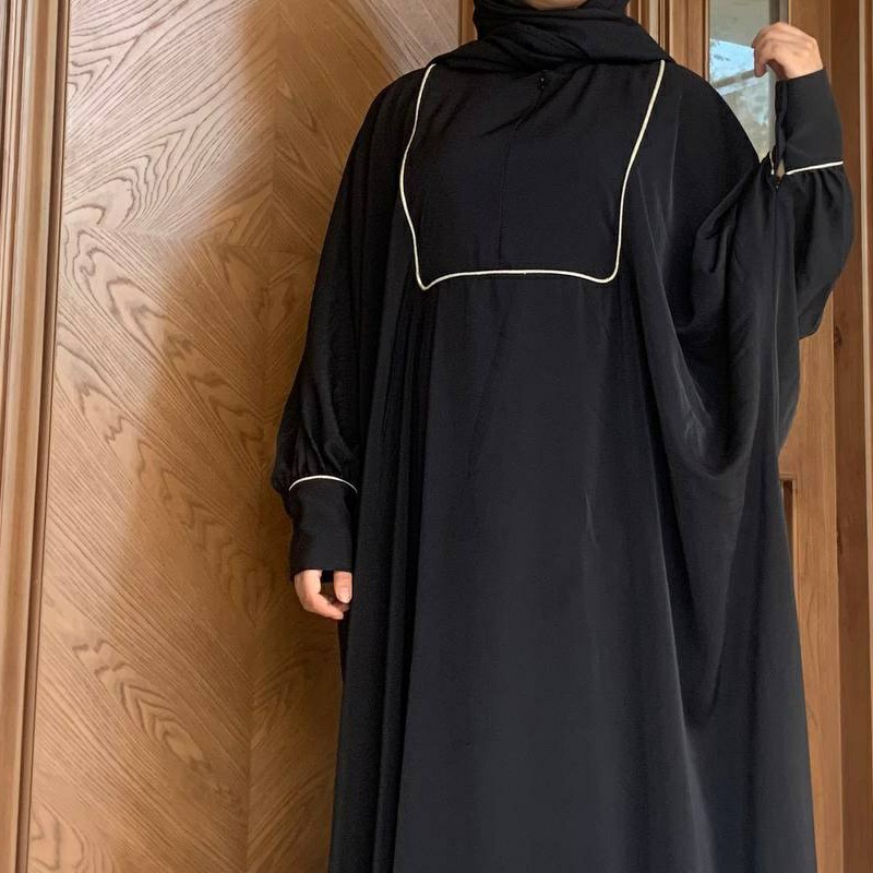 عبای بحرینی کرپ الیزه مشکی دوخت و پارچه عالی