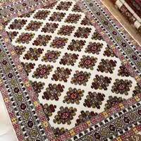 قالیچه دستبافت ترکمن اعلا، 3متری، طرح قافسه گل، ارسال رایگان، ریزبافت، پشم