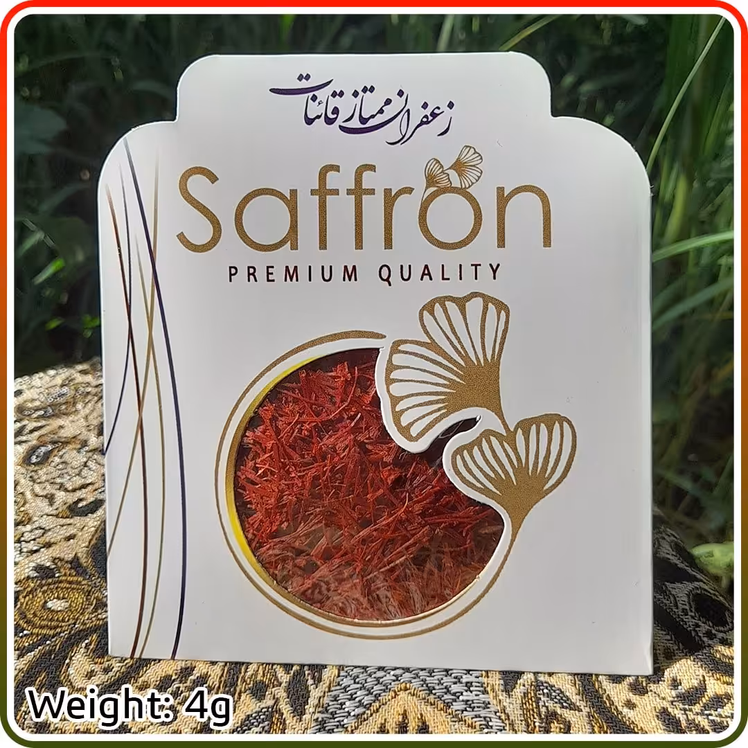 زعفران صادراتی در بسته بندی پاکتی سفید 4 گرمی