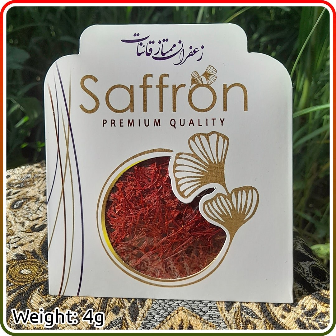 زعفران صادراتی در بسته بندی پاکتی سفید 4 گرمی