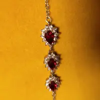 دستبند  نقره طرح جواهر    