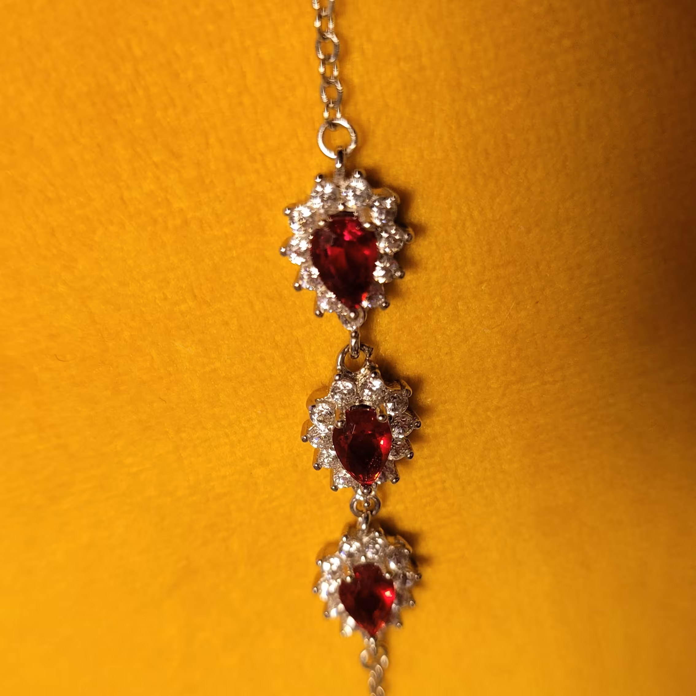 دستبند  نقره طرح جواهر    