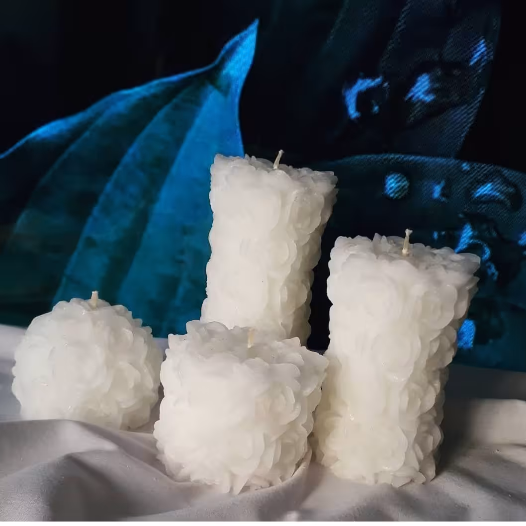 شمع طرح گل رز