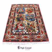 فرش دستبافت بختیار قاب قاب خشتی شیدا 1.5 متری کد 1116