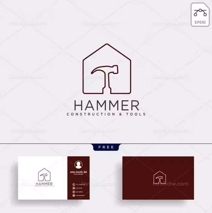 وکتور لوگو تعمیرات خانه | گرافیک با طعم تربچه