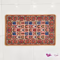 گلیم ماشینی سایز 60 در 100 نقشه خشتی بژ