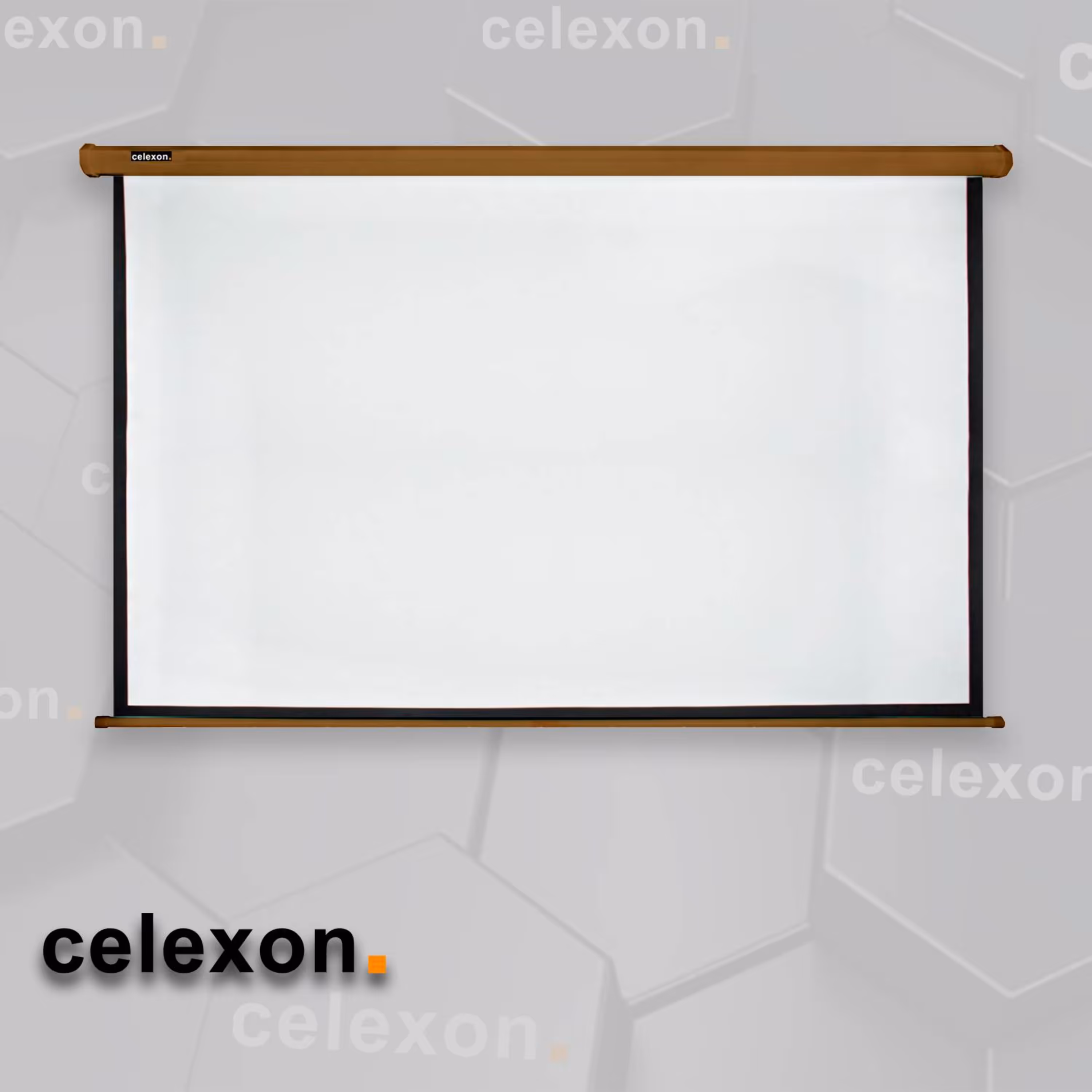 پرده نمایش قهوه ای برقی سلکسون مدل CS250AU