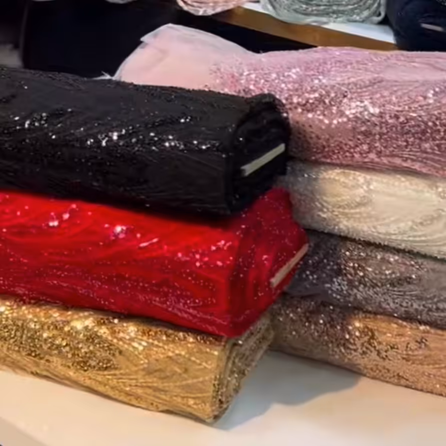 پارچه مجلسی منجوق ملیله دوزی شده