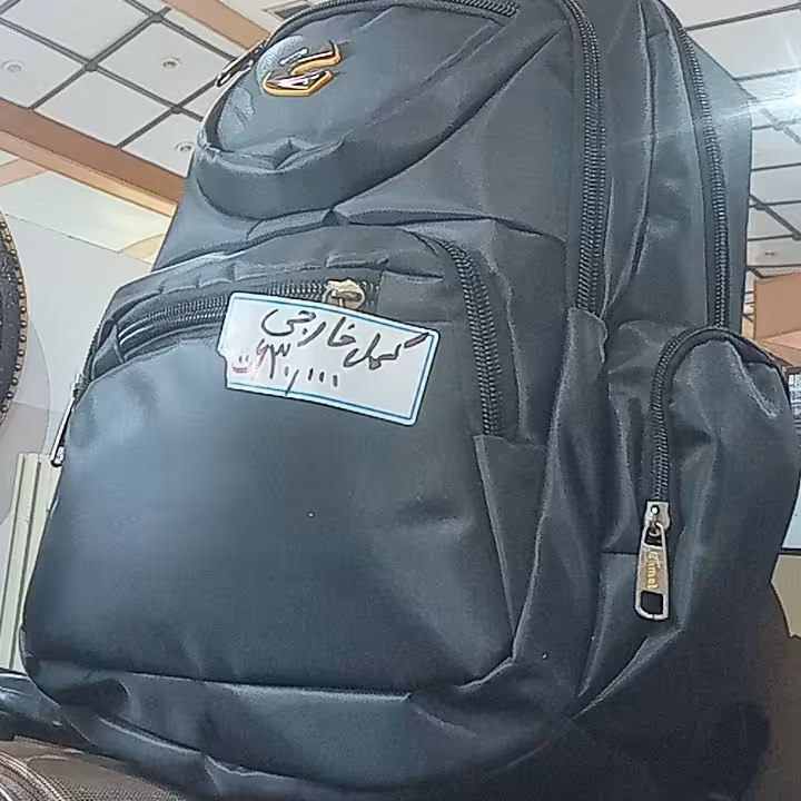 کوله کمل خارجی پارچه دیبا خارجی همراه با جالبتابی و پشتی و دسته طبی