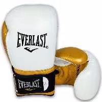 دستکش بوکس Everlast Powerlock اورجینال | سفید طلایی