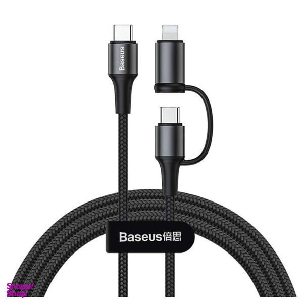 کابل تبدیل USB-C به USB-C/لایتنینگ باسیوس مدل TWINS طول 1 متر