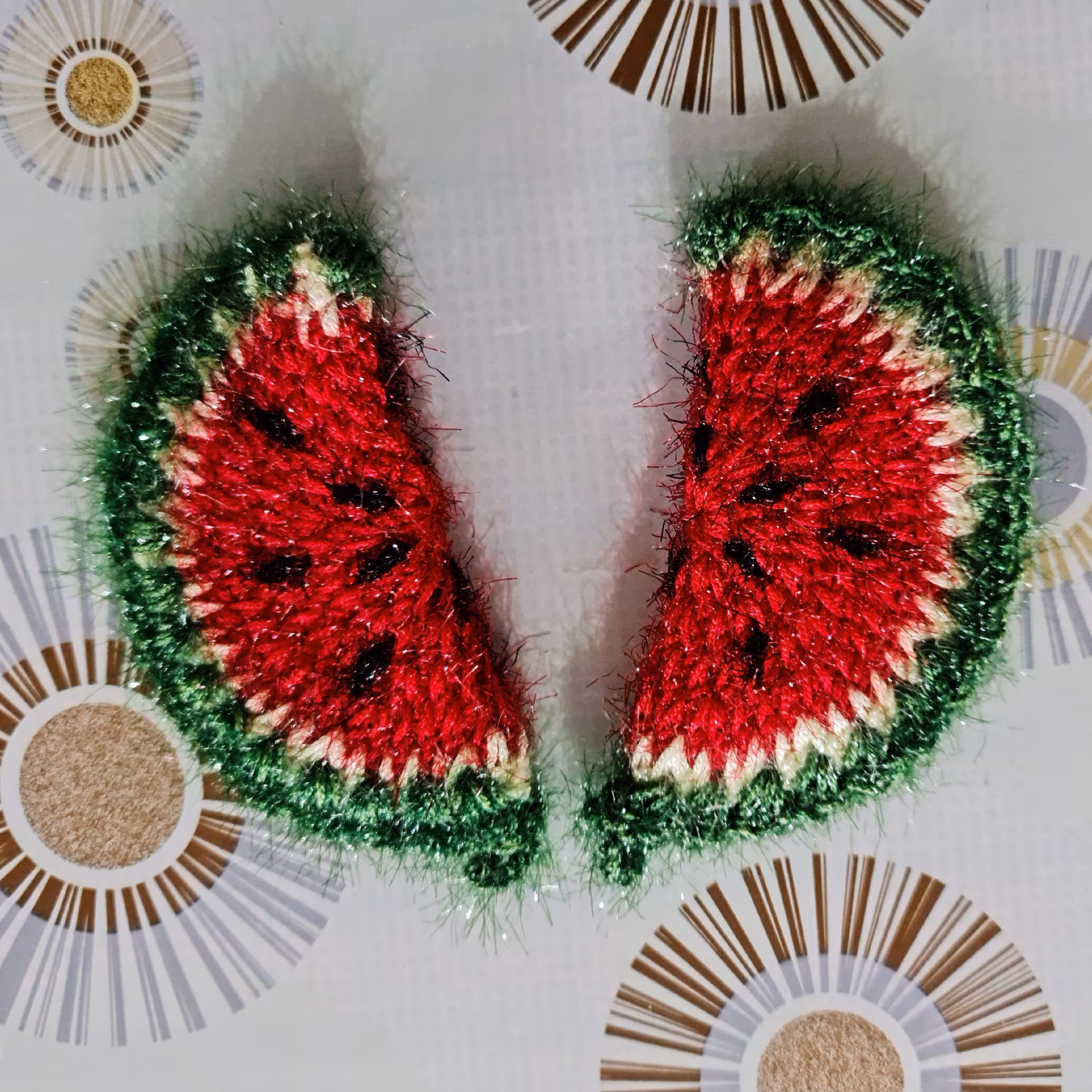 اسکاج بافتنی طرح هندوانه(کد A13)