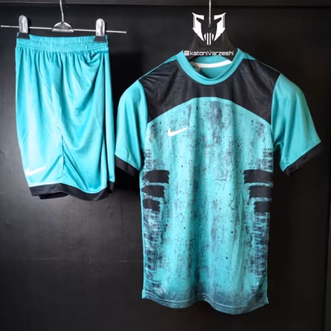 پیراهن و شورت  نایک آبی فیروزه ای 
