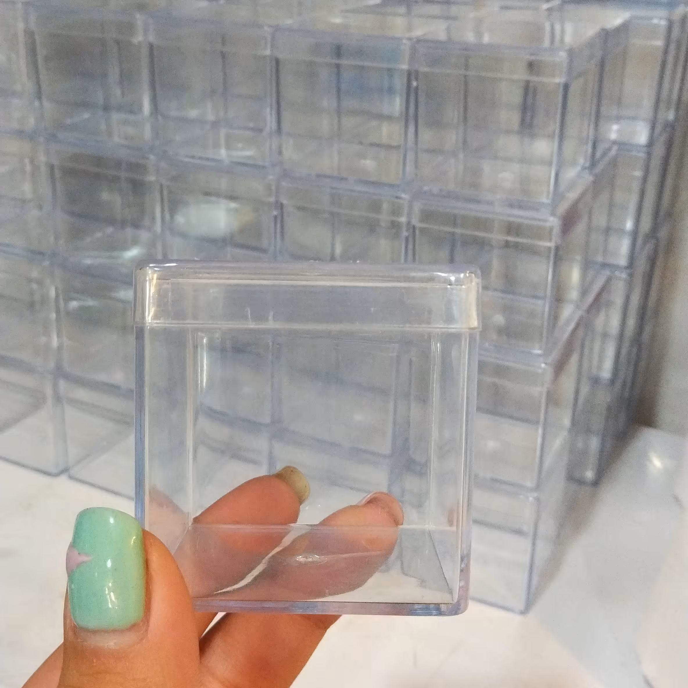 بسته 50عددگیفت خام جعبه پلکسی گیفت جعبه کریستالی پک 50 عددی