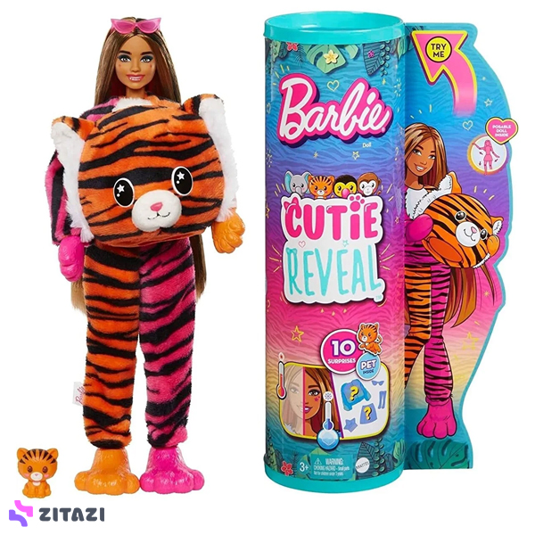 عروسک باربی سری Cutie Reveal مدل Tiger کد Hkp99