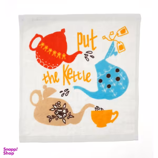 حوله دستی پودایران طرح قوری سایز 30x30 سانتی متر