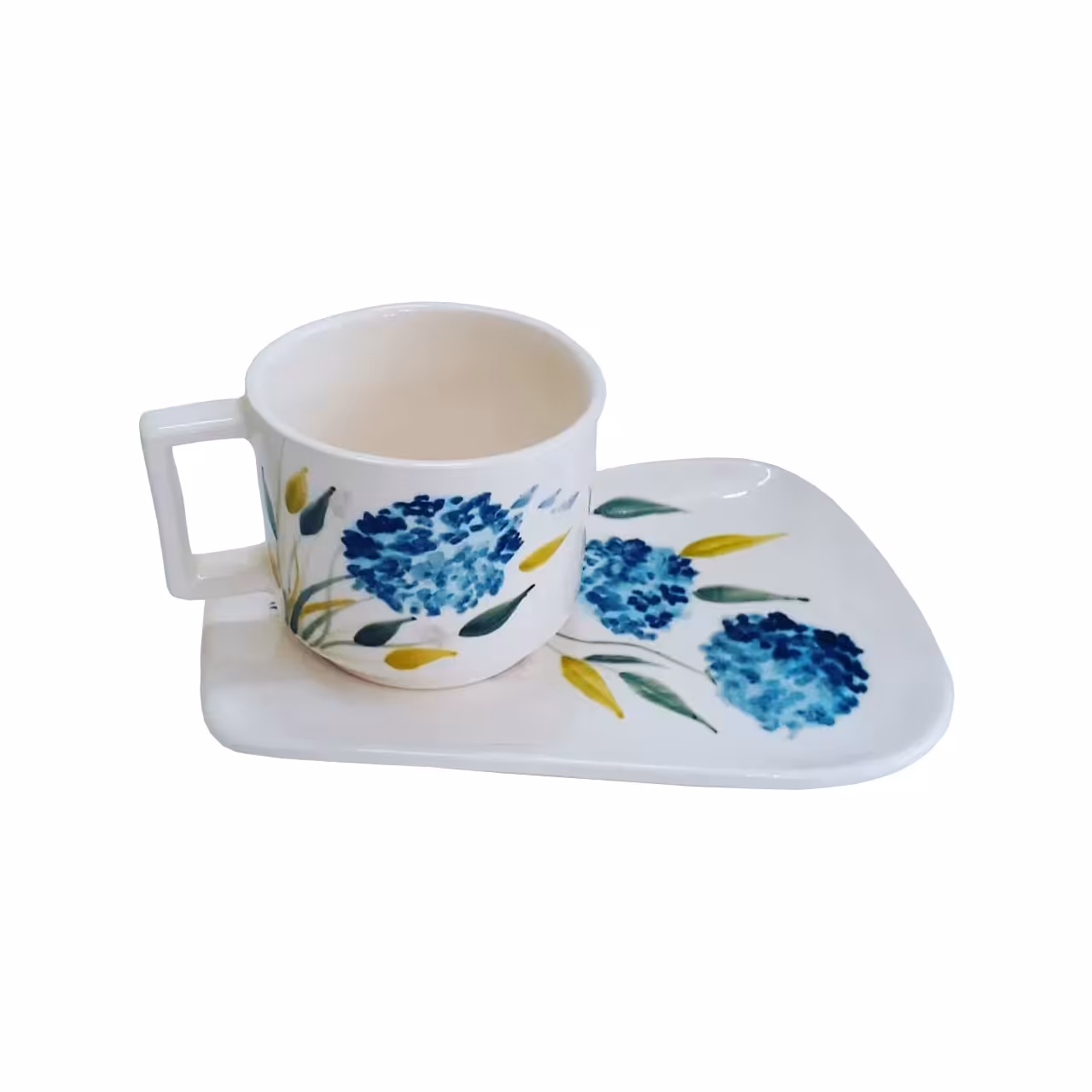 ست فنجان و زیرفنجانی سرامیکی طرح گل کد ZP36-1