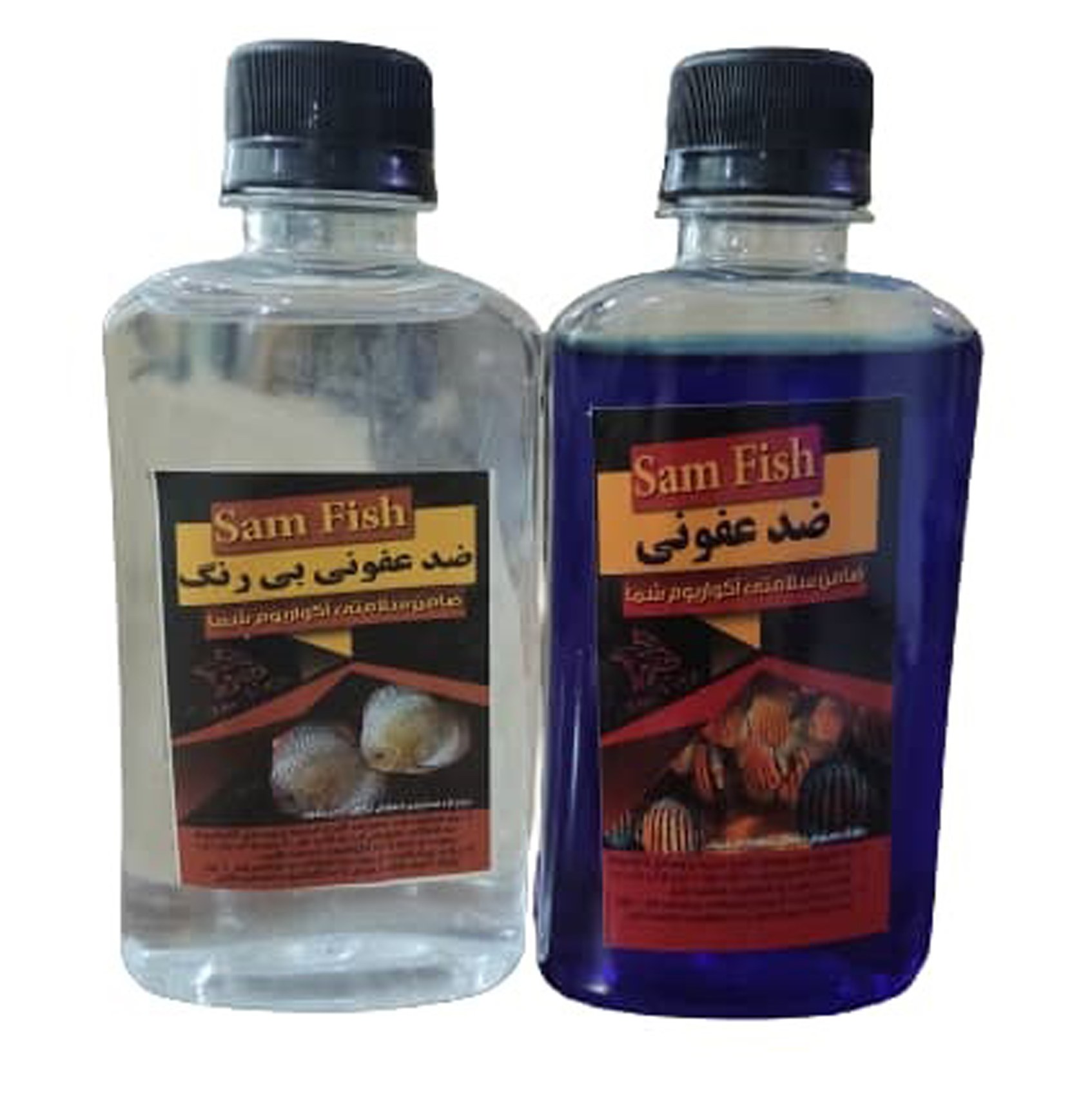 محلول دوتایی ضدعفونی کننده ی آب آکواریوم حجم 500 میلی لیتر