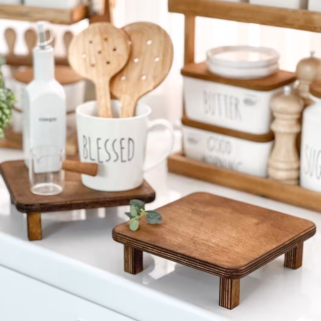 رایزر مربع چندلایی چوبی 