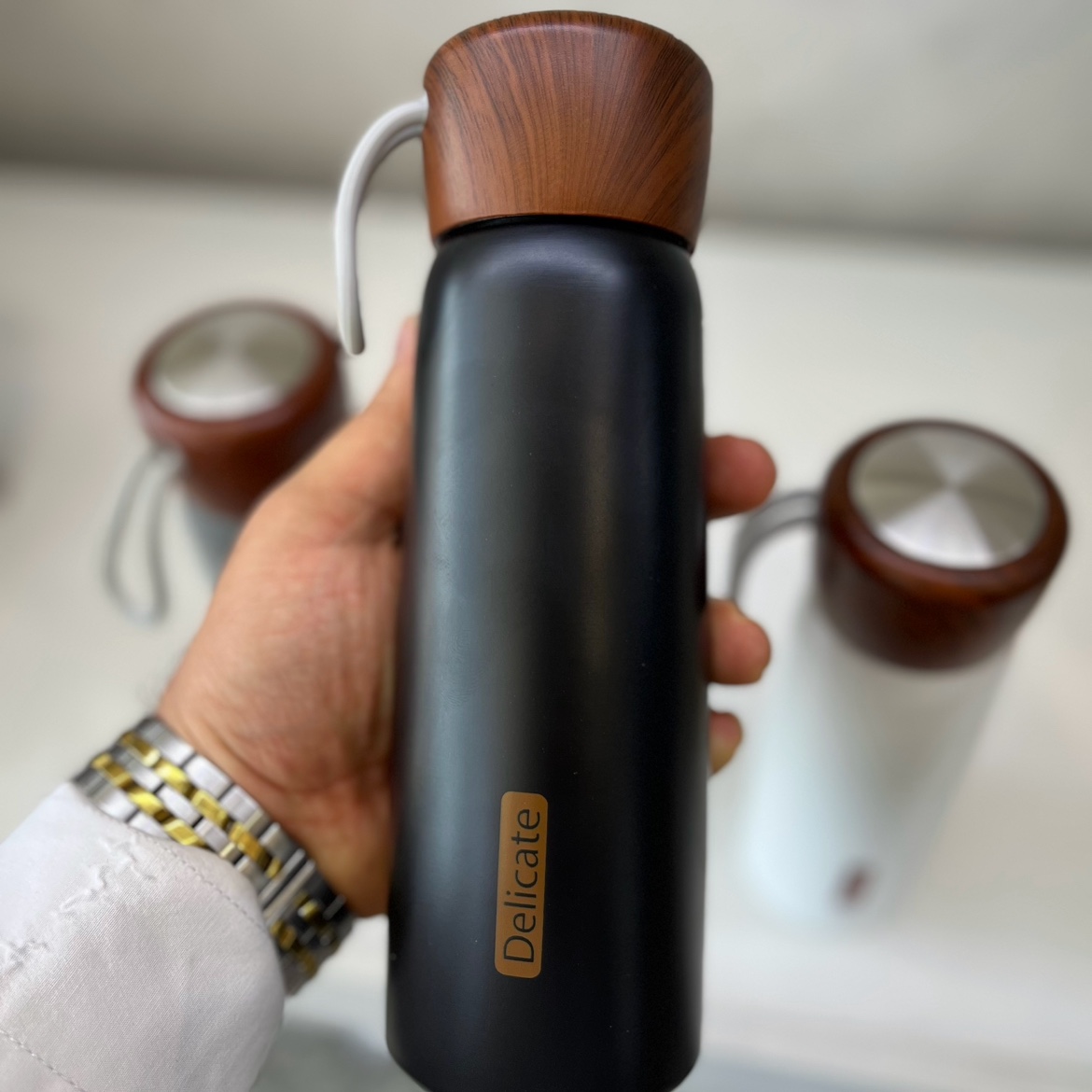 تراول ماگ در طرح چوبی delicate 500 ml