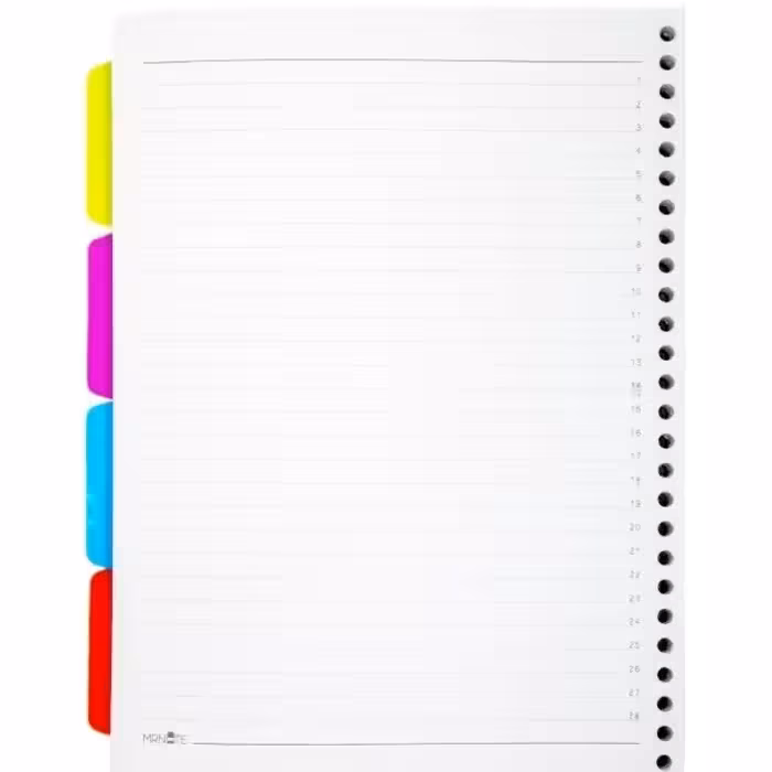 یدک کلاسور 26 سوراخ همراه 4 عدد دیوار جدا کننده کاغذ کلاسور