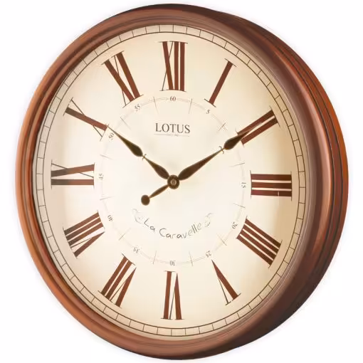 ساعت دیواری چوبی لوتوس مدل BROOKSVILLE کد B-355