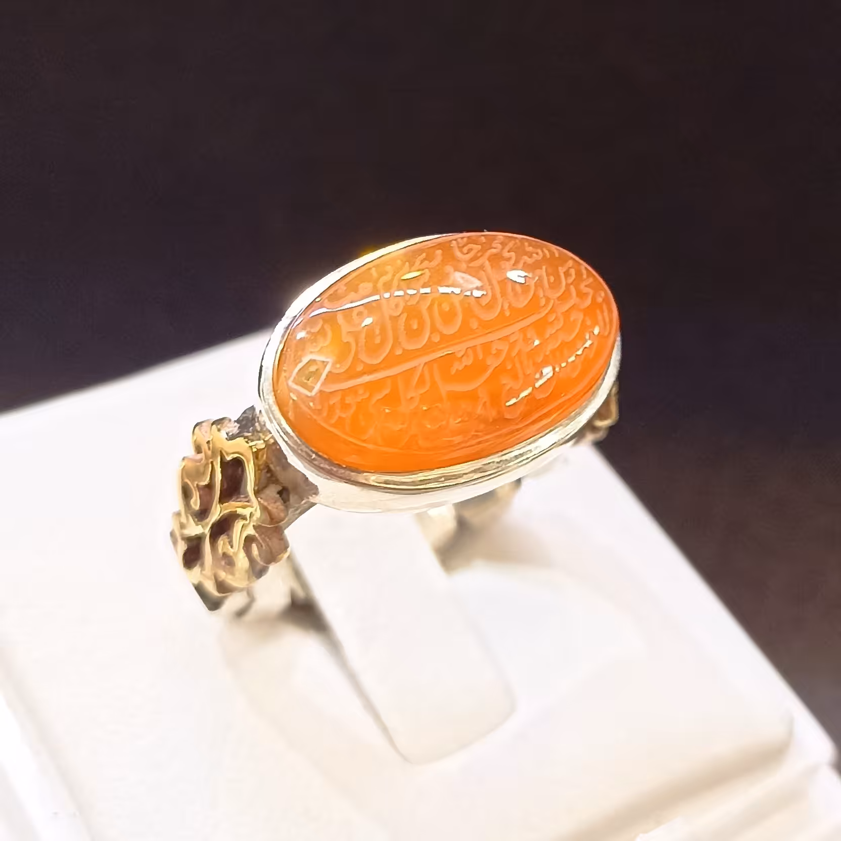 انگشتررکاب صفوی دست ساز حرز دار ومن یتق الله