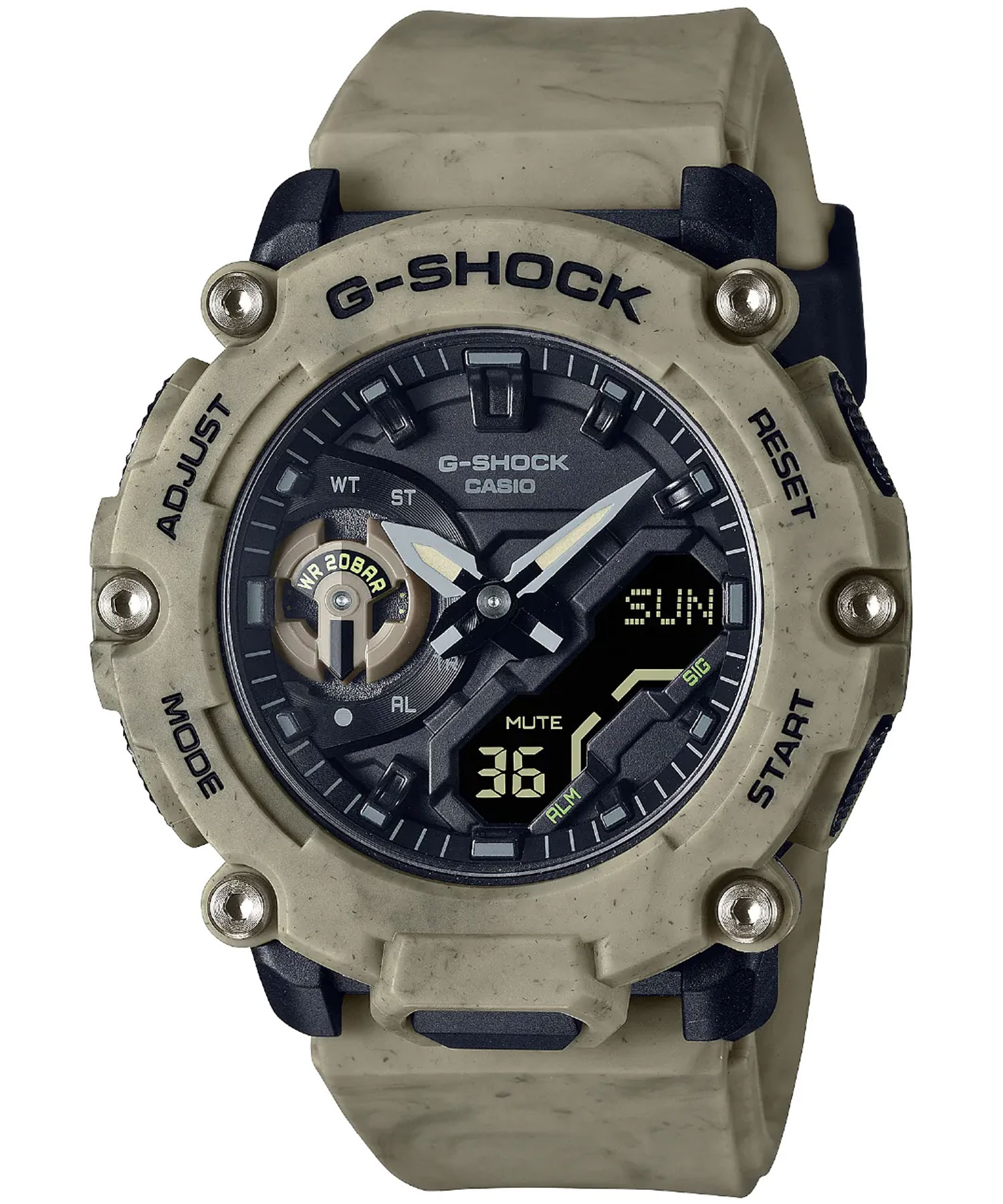 ساعت مچی مردانه کاسیو، زیرمجموعه G-Shock، کد GA-2200SL-5ADR