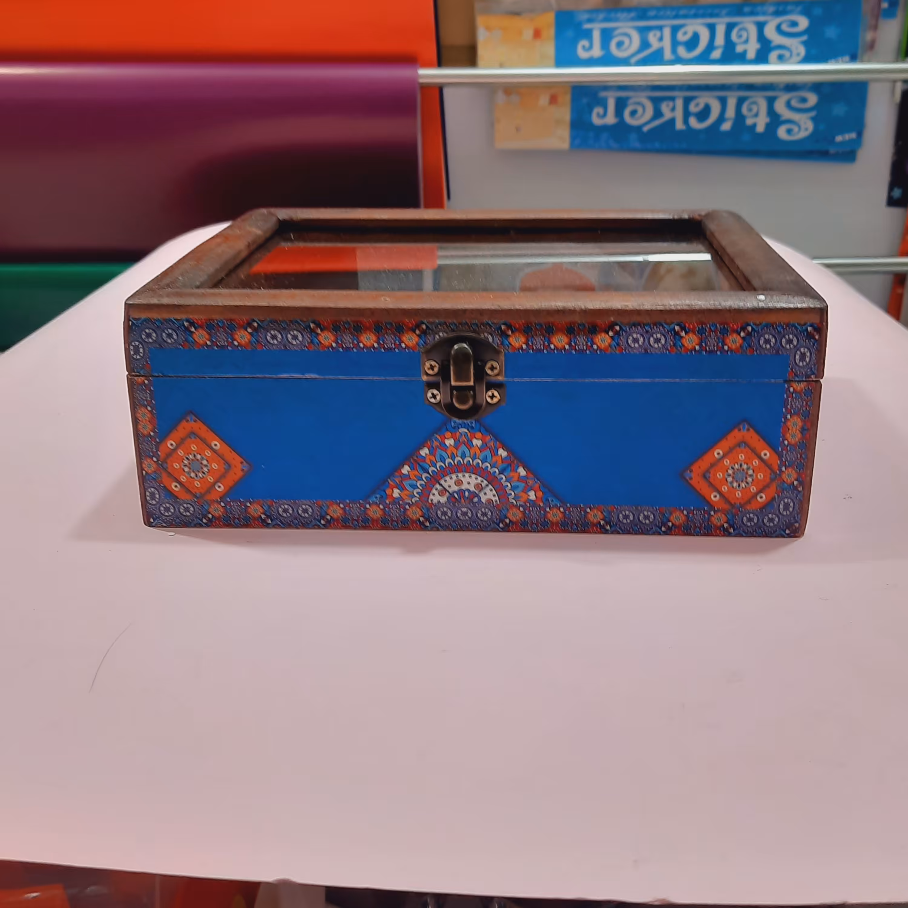 جعبه چوبی طول22عرض17ارتفاع8