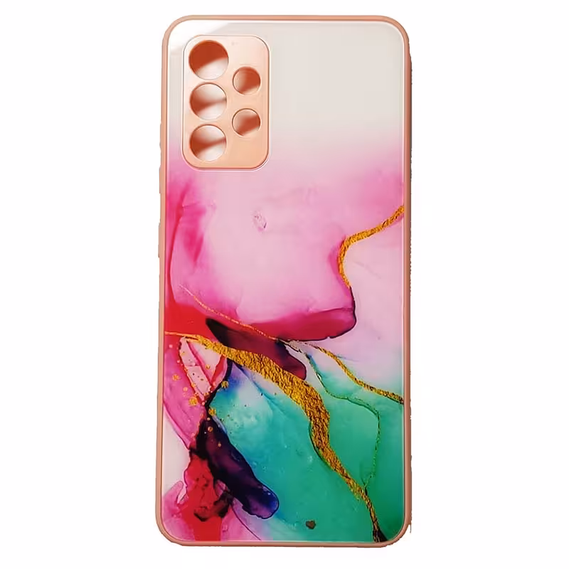 قاب طرح دار پشت گلسی محافظ لنزدار سامسونگ SAMSUNG Galaxy A32 4G کد6