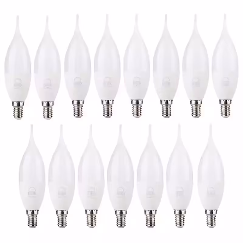 لامپ ال ای دی 6 وات بروکس مدل C37L پایه E14 بسته 15 عددی ططط