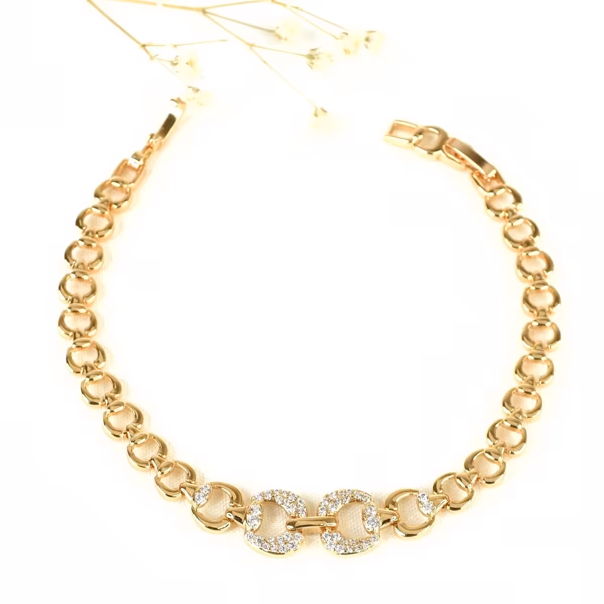 دستبند ژوپینگ زنجیری طرح طلا کد 10264