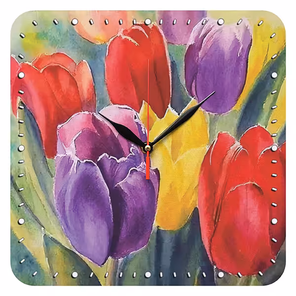 ساعت دیواری مدل 1045 طرح گل لاله