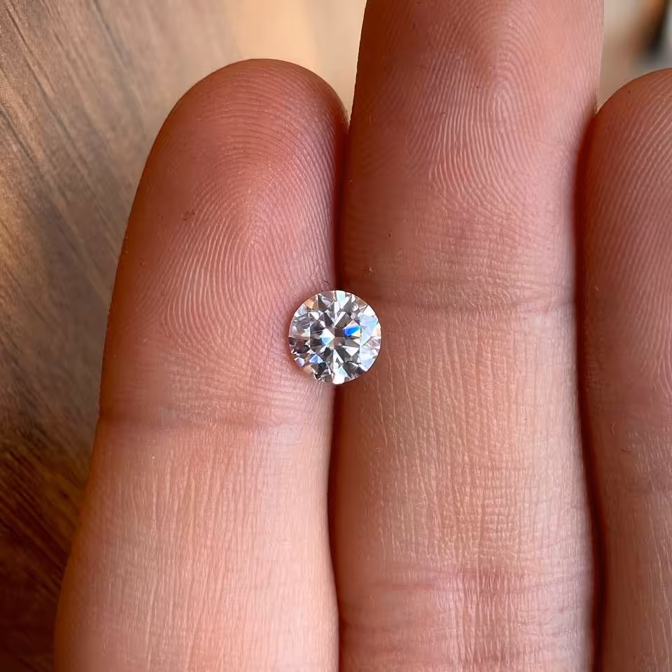 نگین الماس روسی ( موزانایت ) وزن 1 قیراط